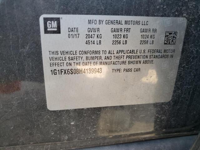 2017 CHEVROLET BOLT EV PR - 1G1FX6S08H4139943