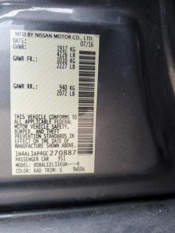 2016 NISSAN ALTIMA 2.5 - 1N4AL3AP4GC270887