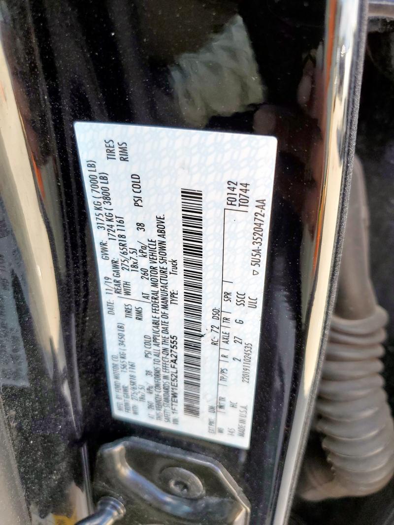 2020 FORD F150 SUPER - 1FTEW1E52LFA27555