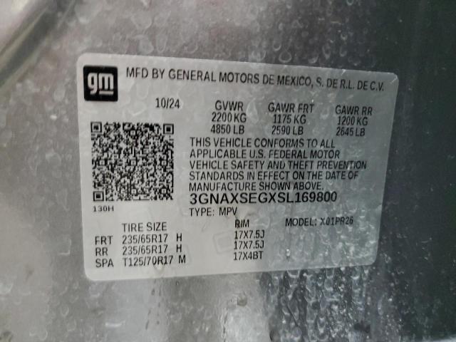 2025 CHEVROLET EQUINOX AC 3GNAXSEGXSL169800