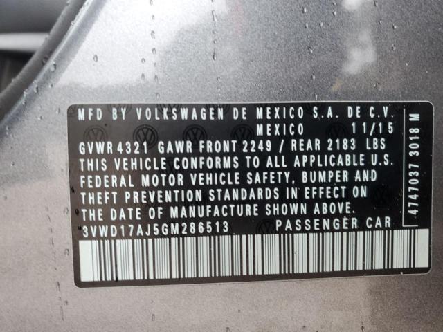 2016 VOLKSWAGEN JETTA SPOR - 3VWD17AJ5GM286513