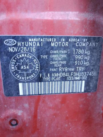 2017 HYUNDAI ELANTRA SE - KMHD84LF3HU337456