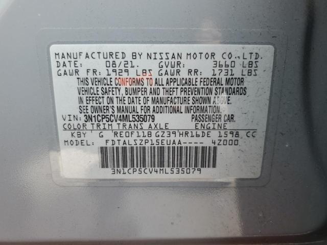 2021 NISSAN KICKS SV 3N1CP5CV4ML535079