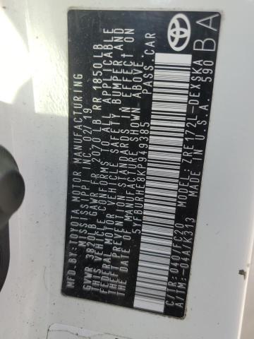 2019 TOYOTA COROLLA L #3309352976