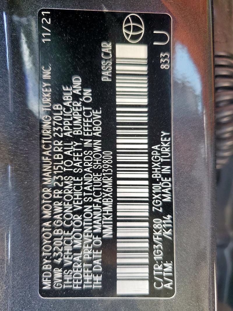 2021 TOYOTA C-HR XLE #3304656909