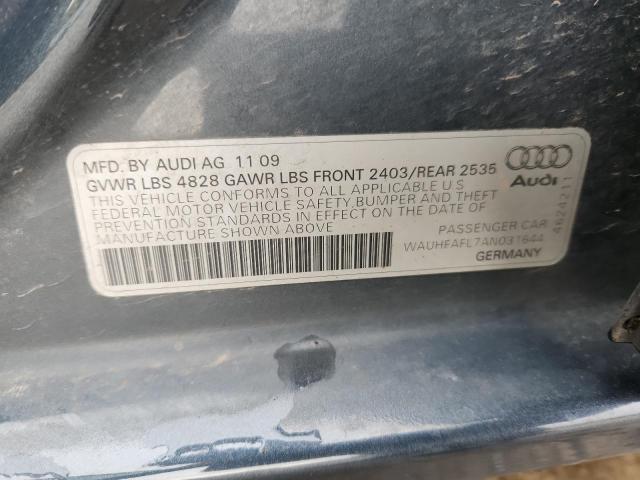 2010 AUDI A4 PREMIUM - WAUHFAFL7AN031644