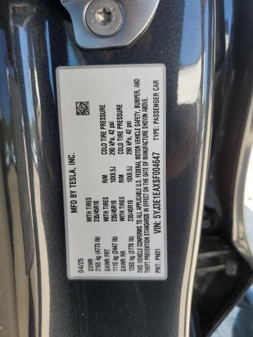 2025 TESLA MODEL 3 - 5YJ3E1EAXSF004647