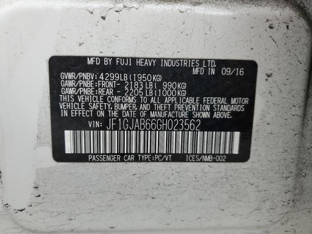 2016 SUBARU IMPREZA PREMIUM JF1GJAB66GH023562