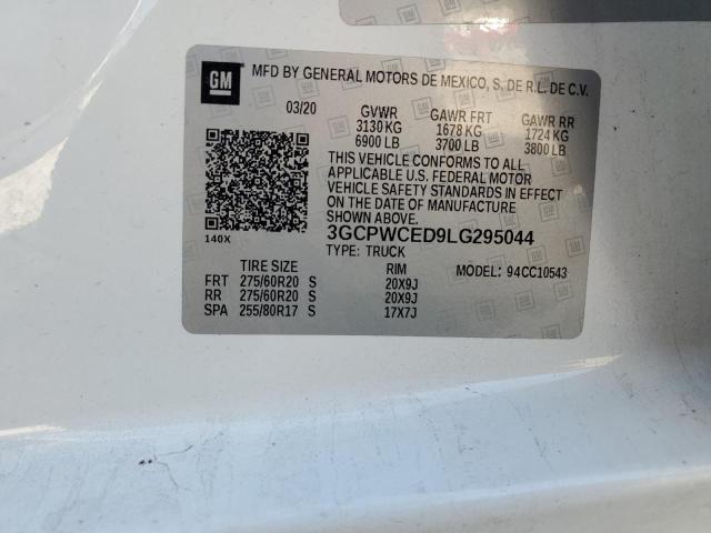 2020 CHEVROLET SILVERADO 3GCPWCED9LG295044