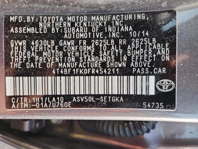 2015 TOYOTA CAMRY LE - 4T4BF1FK0FR454211