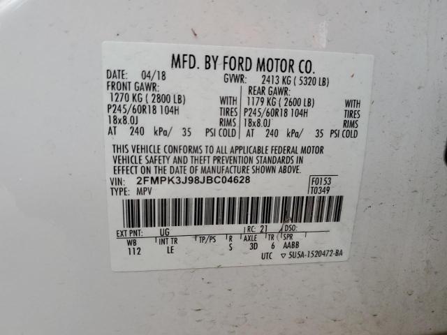 2018 FORD EDGE SEL - 2FMPK3J98JBC04628