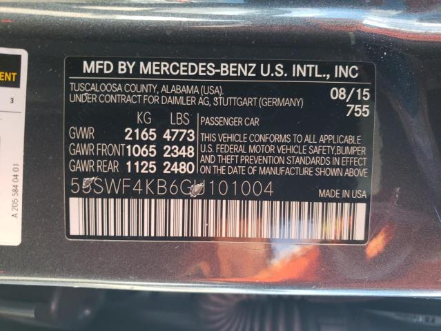 2016 MERCEDES-BENZ C 300 4MATIC 55SWF4KB6GU101004