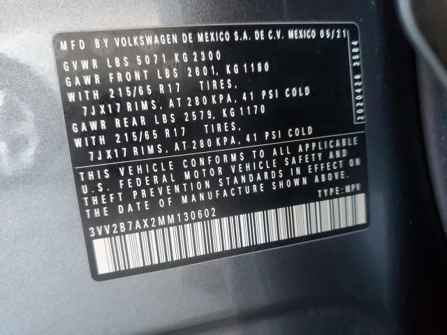 2021 VOLKSWAGEN TIGUAN SE #3301993444