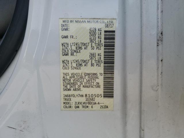 2017 NISSAN NV 2500 S #3282545873