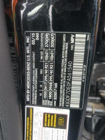 2015 MERCEDES-BENZ GL 550 4MATIC #3302632072