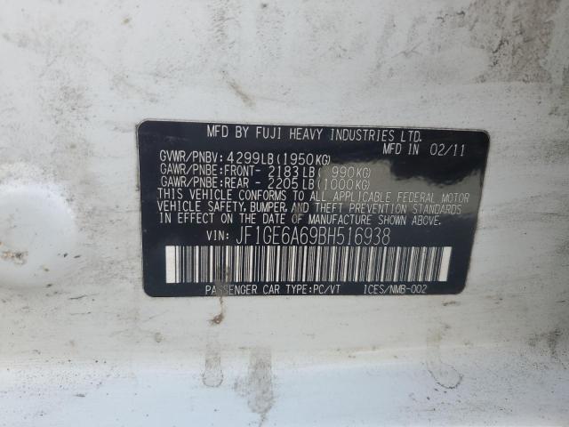 2011 SUBARU IMPREZA 2. - JF1GE6A69BH516938