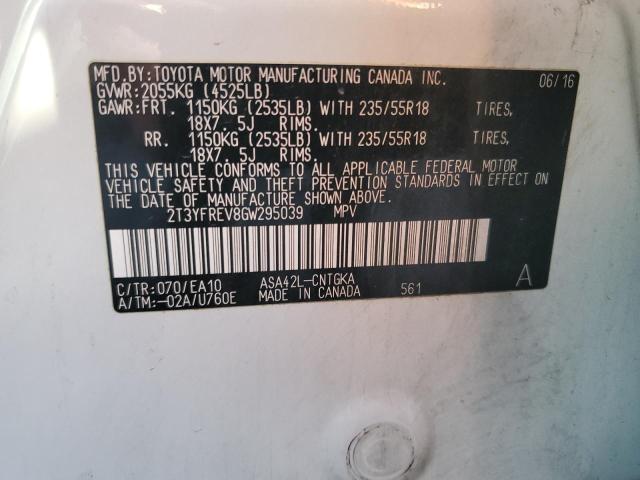 2016 TOYOTA RAV4 LIMIT 2T3YFREV8GW295039