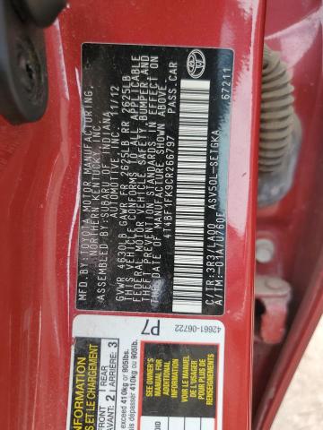 2012 TOYOTA CAMRY BASE - 4T4BF1FK9CR266797