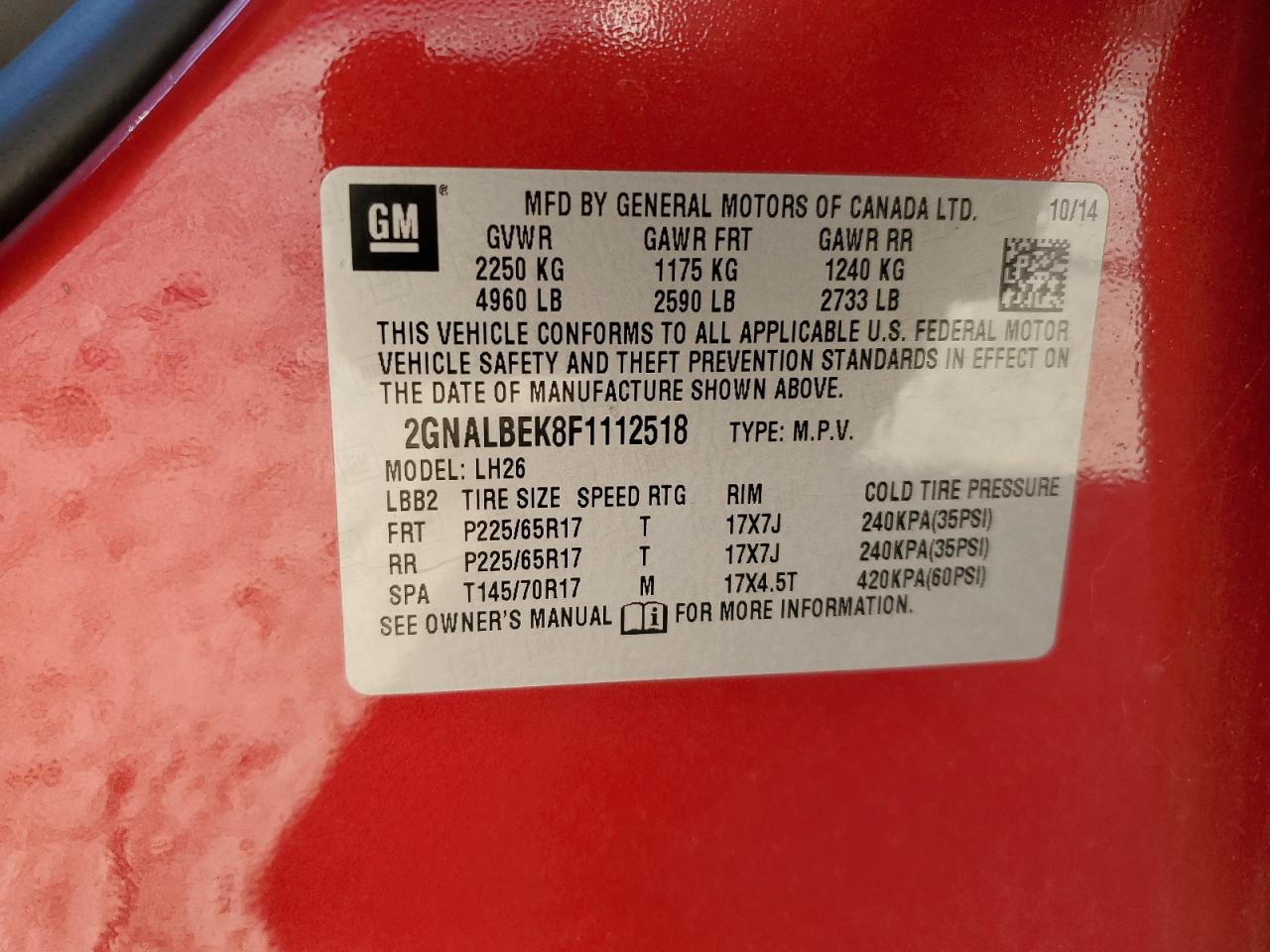 CHEVROLET EQUINOX LT