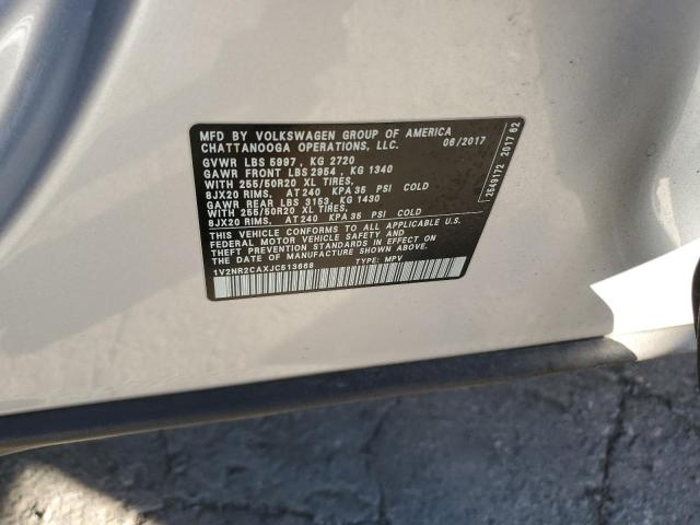 2018 VOLKSWAGEN ATLAS SEL 1V2NR2CAXJC513668