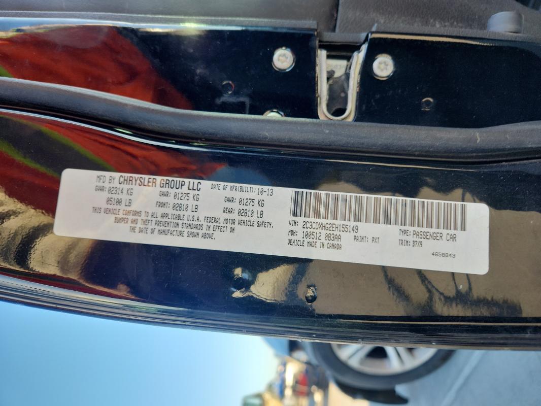 2014 DODGE CHARGER SX #3278971190