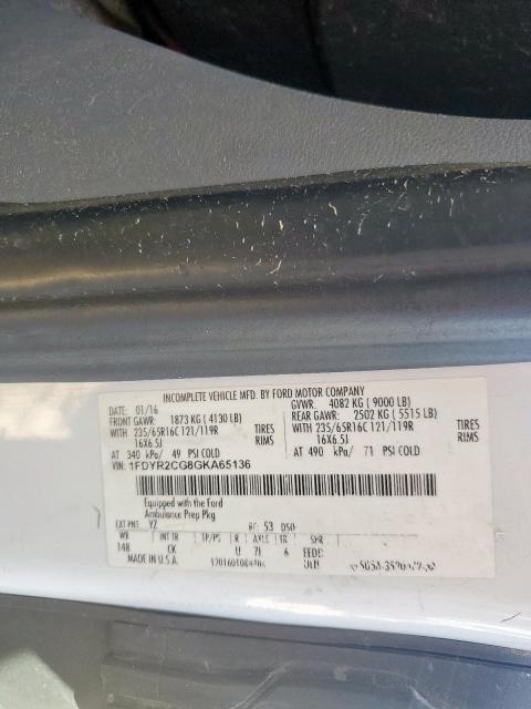 2016 FORD TRANSIT #3281387990