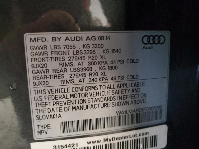 2015 AUDI Q7 TDI PRE - WA1LMAFE6FD005290