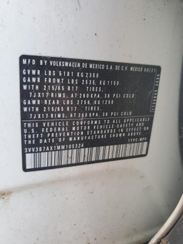 2021 VOLKSWAGEN TIGUAN SE #3302693014