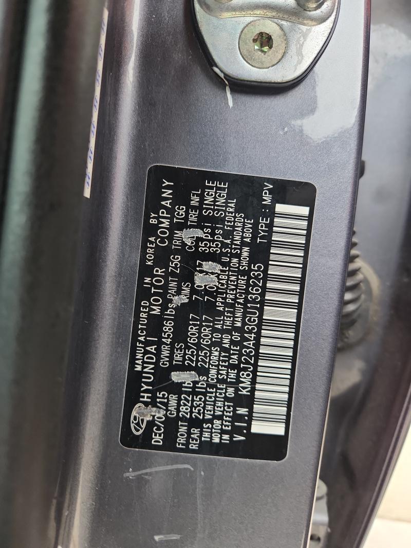 2016 HYUNDAI TUCSON SE #3293547413