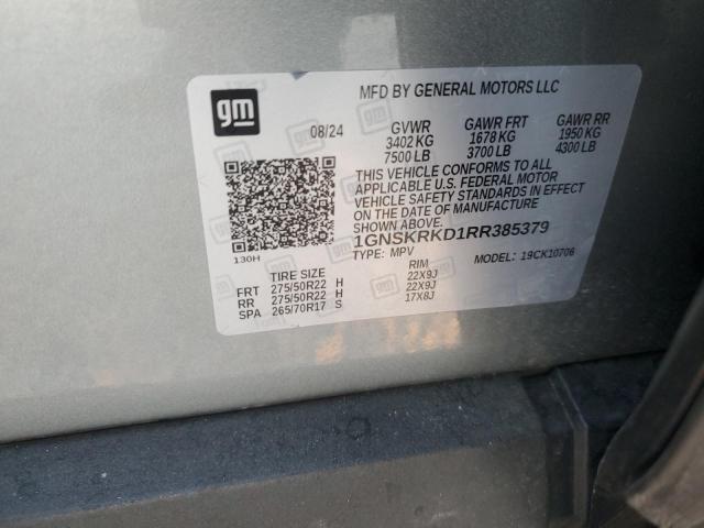 2024 CHEVROLET TAHOE K1500 RST - 1GNSKRKD1RR385379