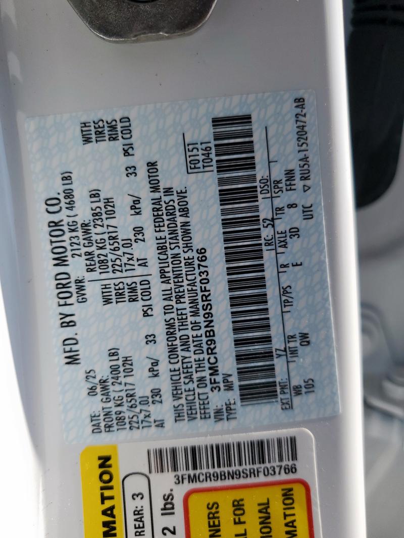 2025 FORD BRONCO SPO - 3FMCR9BN9SRF03766