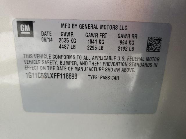 2015 CHEVROLET MALIBU 1LT 1G11C5SLXFF118698