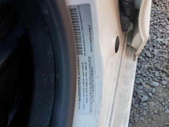 2016 MASERATI GHIBLI ZAM57XSA0G1172111