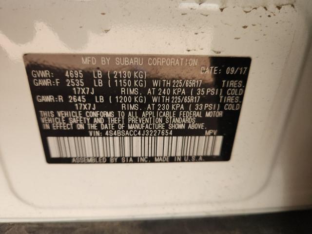 2018 SUBARU OUTBACK 2. - 4S4BSACC4J3227654