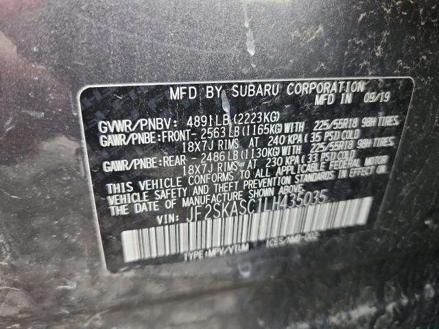 2020 SUBARU FORESTER L - JF2SKASC1LH435035