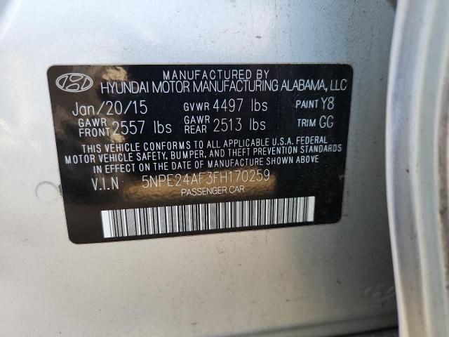 2015 HYUNDAI SONATA SE 5NPE24AF3FH170259