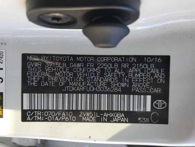 2017 TOYOTA PRIUS #3283776433