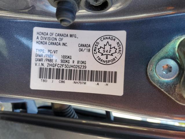 2018 HONDA CIVIC LX 2HGFC2F50JH026239