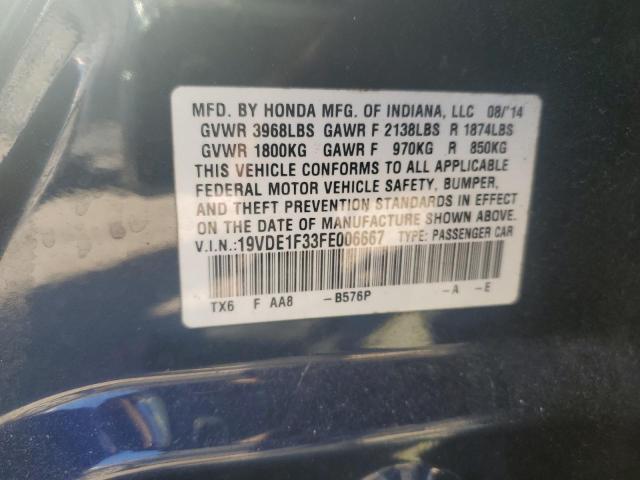 2015 ACURA ILX 20 19VDE1F33FE006667