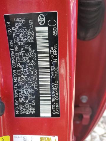 2015 TOYOTA PRIUS JTDKN3DU6F1913325