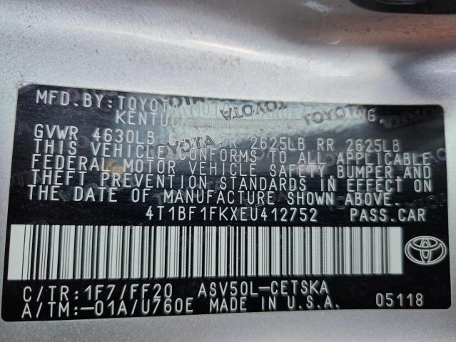 2014 TOYOTA CAMRY L - 4T1BF1FKXEU412752