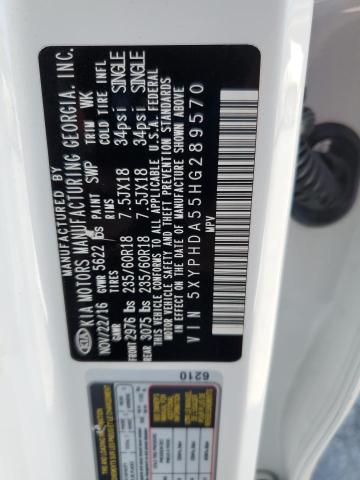 2017 KIA SORENTO EX 5XYPHDA55HG289570