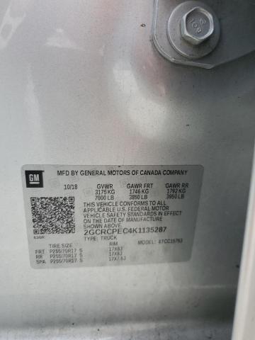 2019 CHEVROLET SILVERADO LD C1500 LT 2GCRCPEC4K1135287