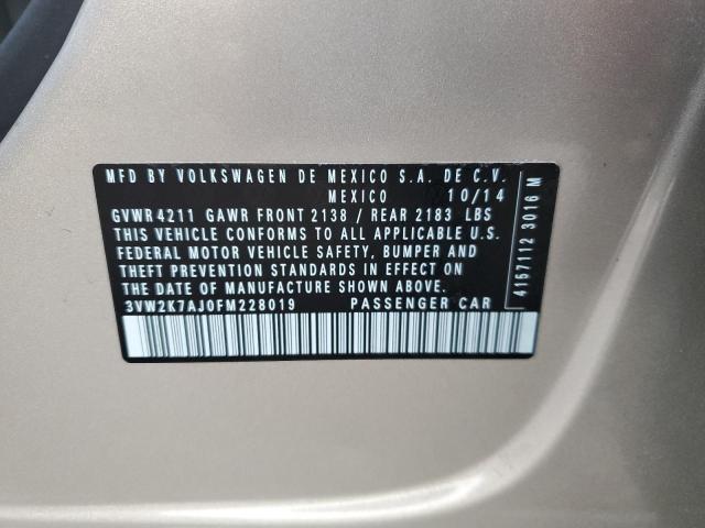 2015 VOLKSWAGEN JETTA BASE 3VW2K7AJ0FM228019