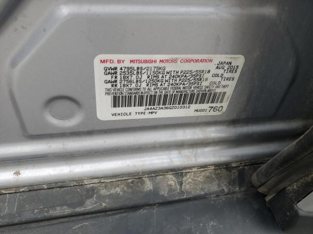 2016 MITSUBISHI OUTLANDER - JA4AZ3A36GZ010312