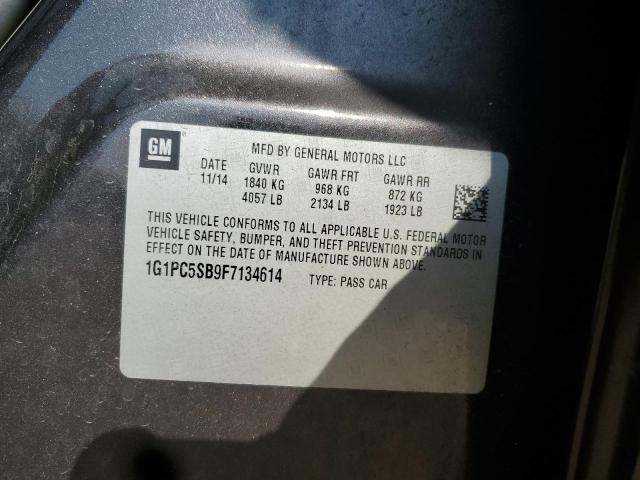 2015 CHEVROLET CRUZE LT #3284114538