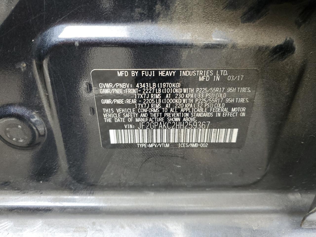 SUBARU CROSSTREK LIMITED