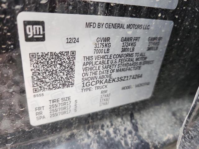 2025 CHEVROLET SILVERADO - 1GCPKAEK3SZ174264