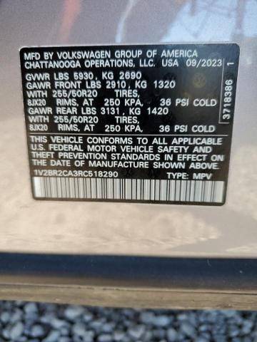 2024 VOLKSWAGEN ATLAS SEL - 1V2BR2CA3RC518290