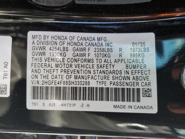 2025 HONDA CIVIC SPOR - 2HGFE4F88SH330288